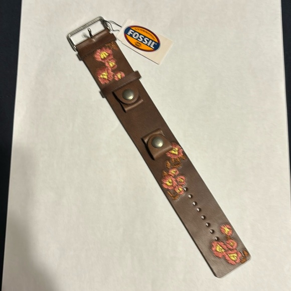 FOSSIL genuine Leather Damen Armbanduhr JR-9883 Braun - Picture 1 of 3